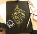 شيهانة شابة سعودية تبدع بالفن التشكيلي و اتقان الخط العربي