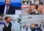 سقوط إعلامية لبنانية فجأة على الأرض أثناء تغطيتها عن كورونا
