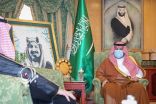 سمو الأمير عبدالعزيز بن فهد بن تركي يستقبل رئيس جامعة الجوف المعين حديثاً