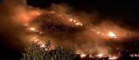 بالفيديو ….. اندلاع حريق في جبال السودة