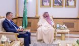 سمو الأمير تركي بن محمد بن فهد يستقبل سفير جمهورية الجزائر لدى المملكة