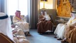 سمو ولي عهد البحرين يستقبل سمو وزير الخارجية